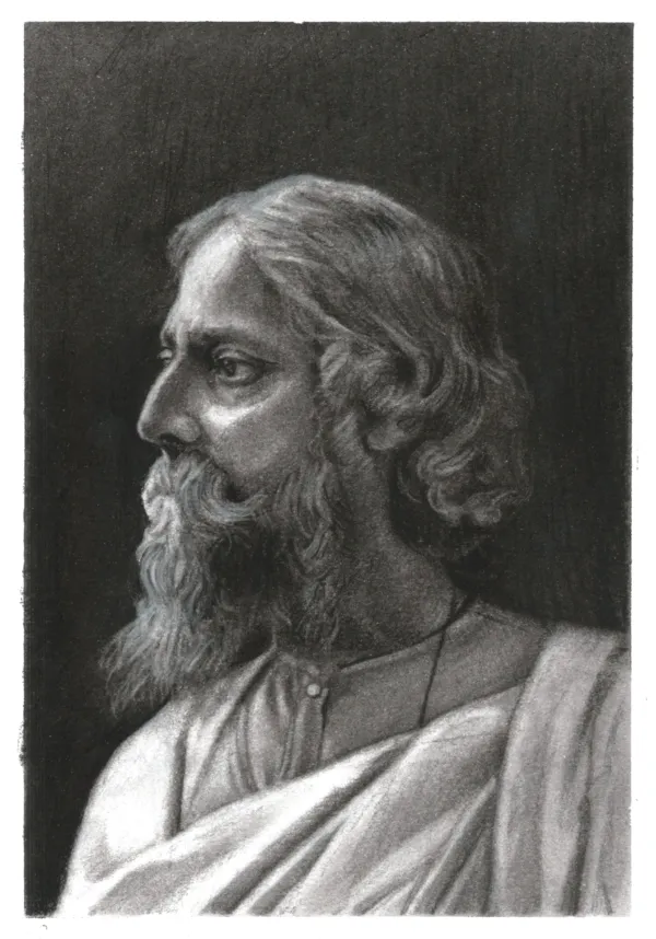 Portrait of indian poet Tagore